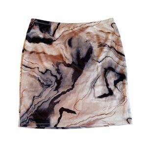 Forever 21 Marble Swirl Mini Skirt Size Large – Lined